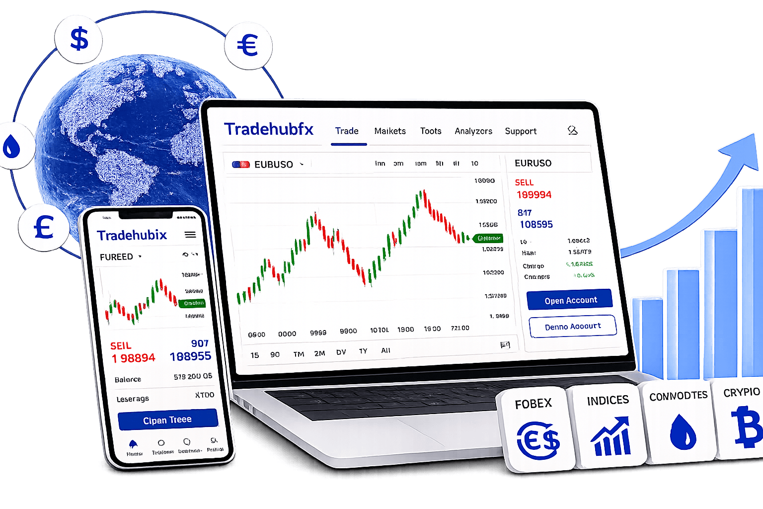 Tradehubfx trading platform overview with global markets