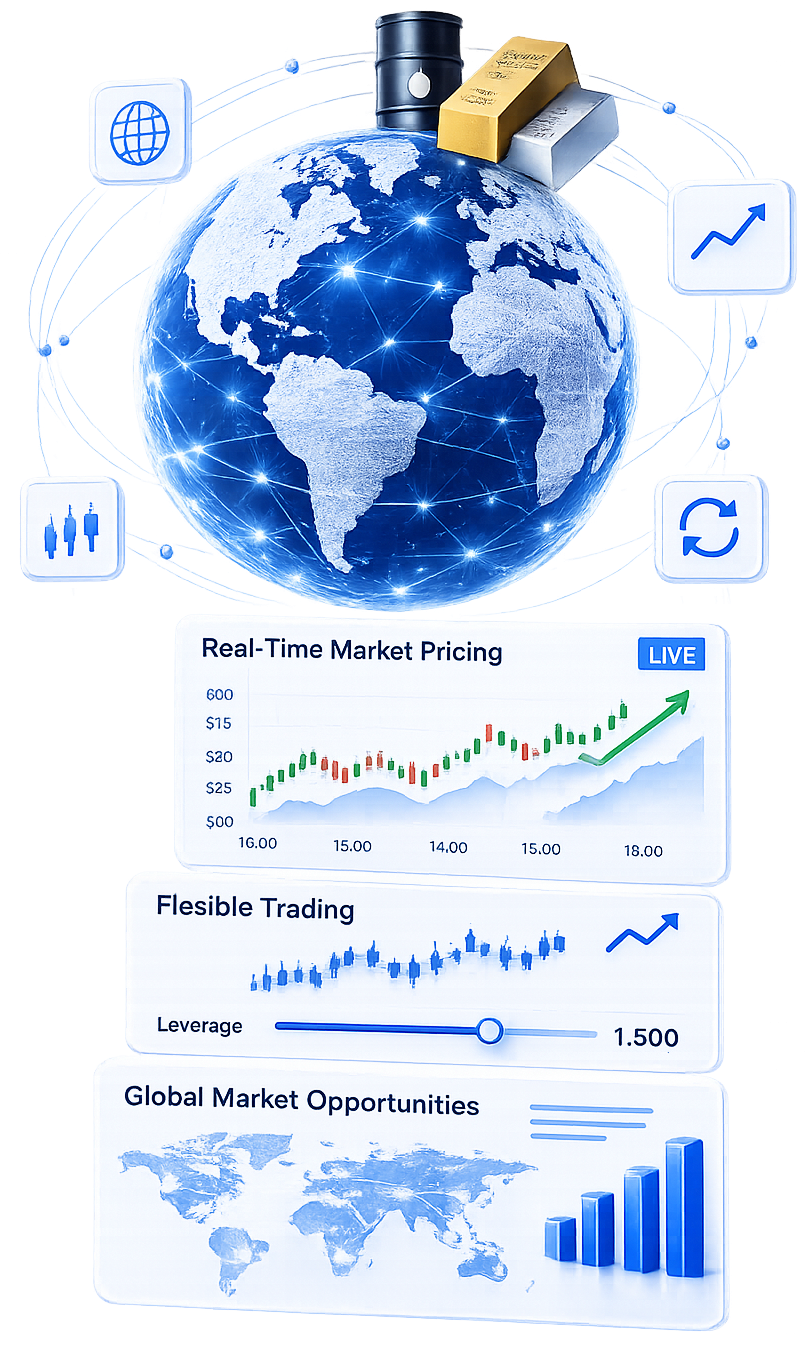 Commodity CFD trading benefits — live pricing, flexible trading, and global market opportunities