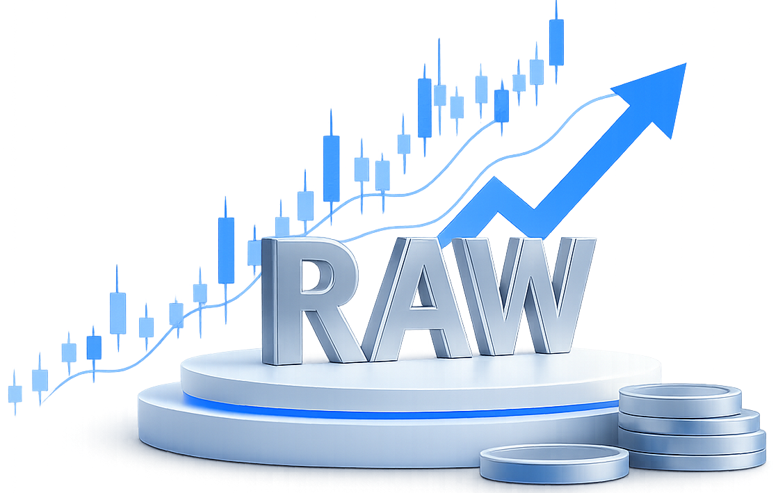 Raw account — near-market spreads, VPS support, and commission-based pricing for active traders